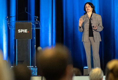 MIT’s Anu Agarwal addresses SPIE Defense + Commercial Sensing 2024.