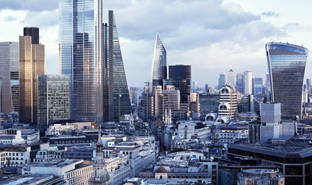 Quantum-secure network: City of London’s financial district.