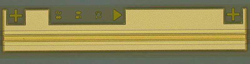 Coherent’s new 70 mW CW InP laser diode chip. Click to expand.