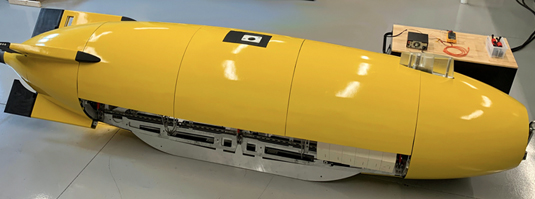 For undersea cable inspection: Dive Technologies’ commercial large displacement AUV.