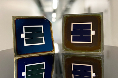 Record breakers: the new EPFL-CSEM perovskite-tandem cells.