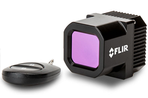 FLIR's second generation of thermal cameras (with car key for scale).