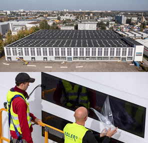 Garbe's building fitted with solar films.