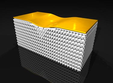 3-D invisibility cloak hides gold 