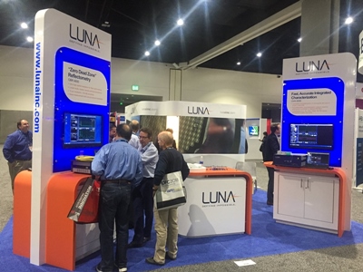 Luna's booth at this year's OFC exhibition