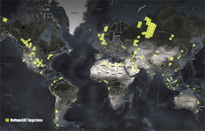 MethaneSAT will target specific areas of the world.