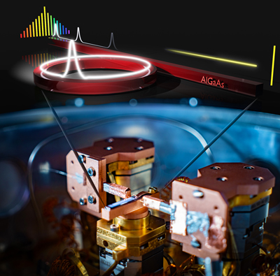 NIST's experimental setup to generate a set of stable frequencies.