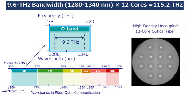 Development of bi-directional O-band coherent DWDM transmission technology.