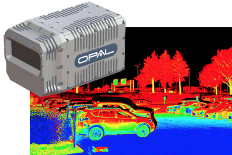 The prototype OnTRAC system leverages the Opal 3D lidar range.