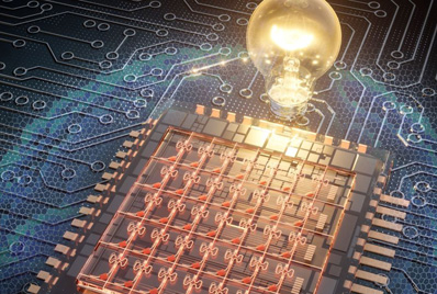 Artistic illustration of a parallel photonic computational array.