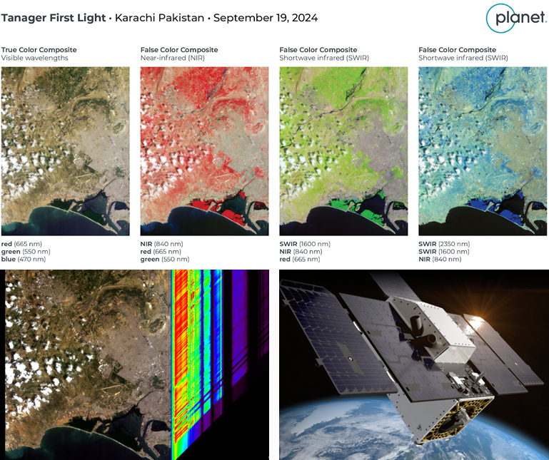 Tanager’s first light images of Karachi, Pakistan, published last week.