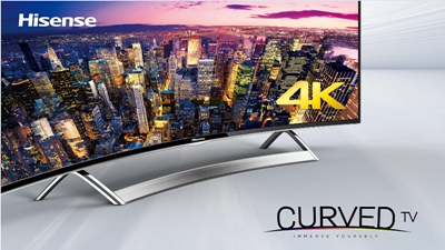 QD-enhanced: Hisense's curved 55-inch screen