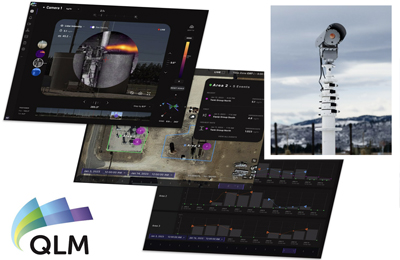 QLM Cloud analytics portal showing lidar viewfinder and emissions (L). Gas lidar (R).